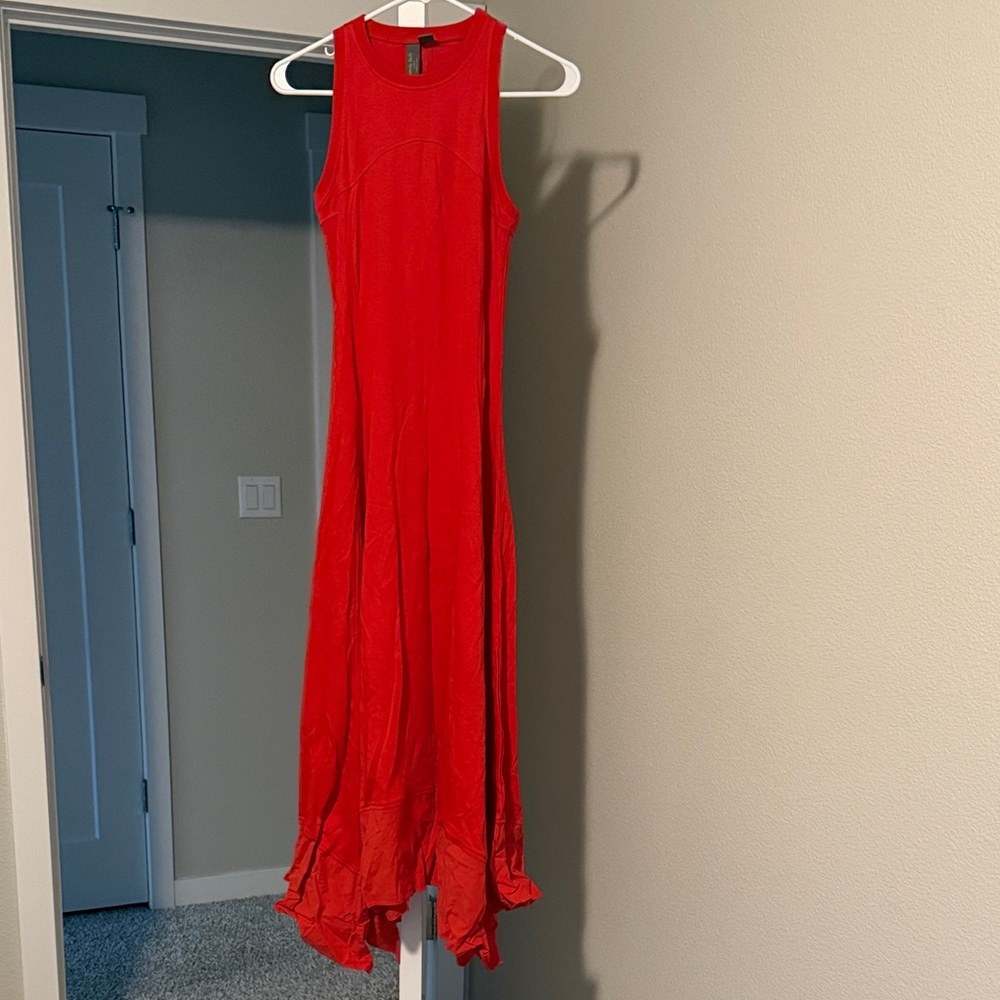 Sweaty Betty Vibrant Red Asymmetrical Dress